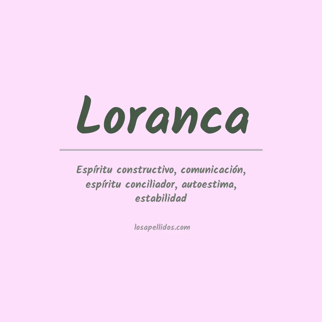 Significado del Apellido Loranca