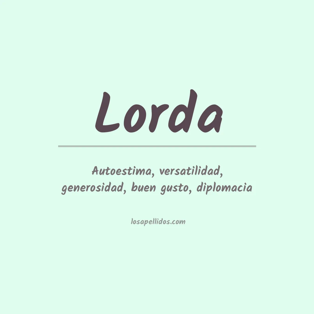 Significado del Apellido Lorda