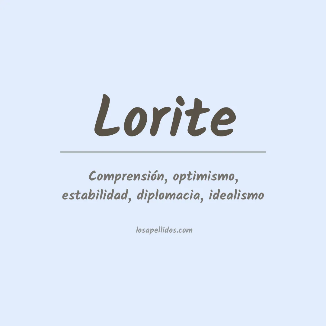 Significado del Apellido Lorite