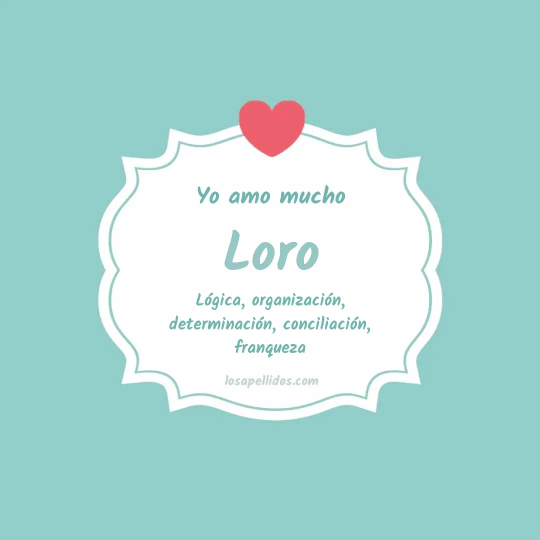 Yo amo mucho Loro