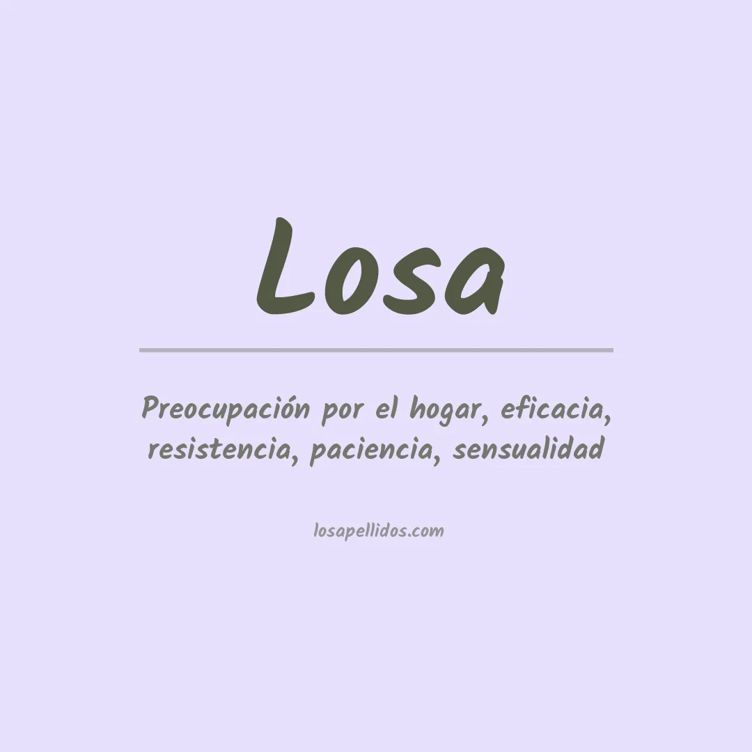 Significado del Apellido Losa
