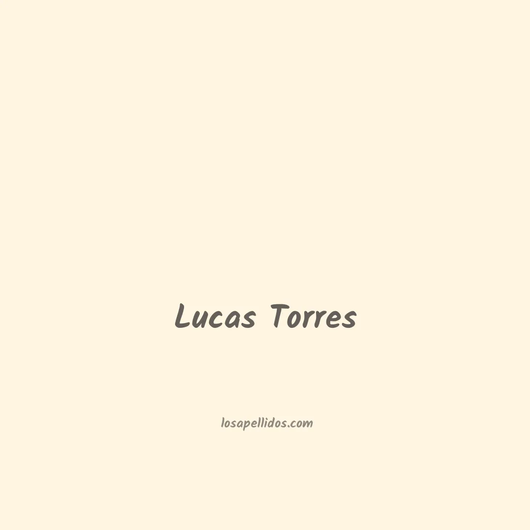 Lucas torres en chino
