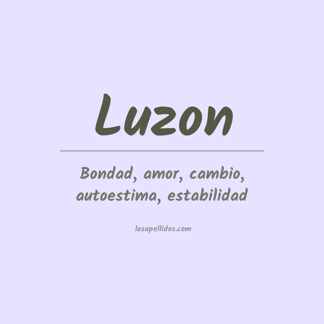 Significado del Apellido Luzon