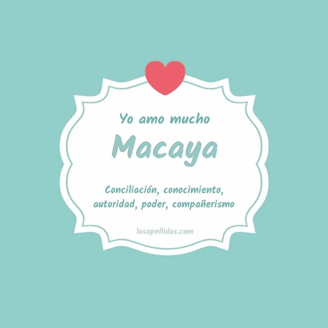 Yo amo mucho Macaya