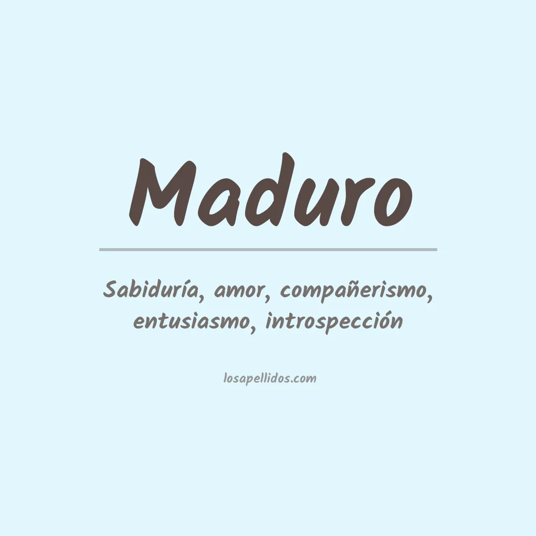 Apellido Maduro