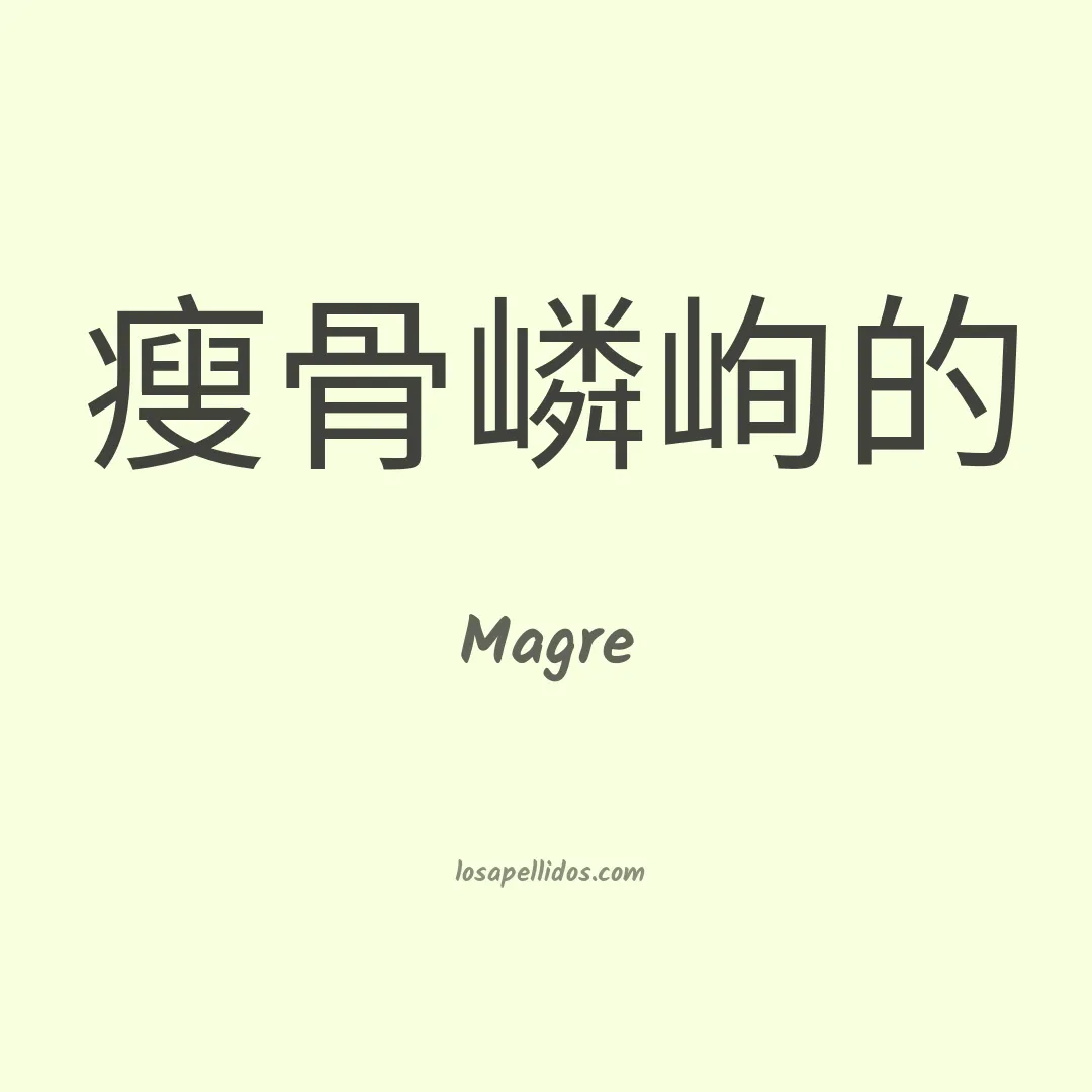 Magre en chino