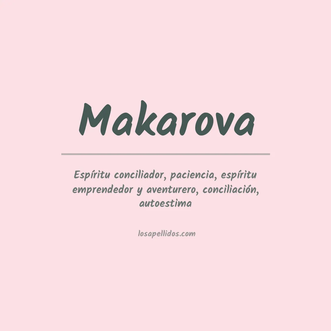 Apellido Makarova