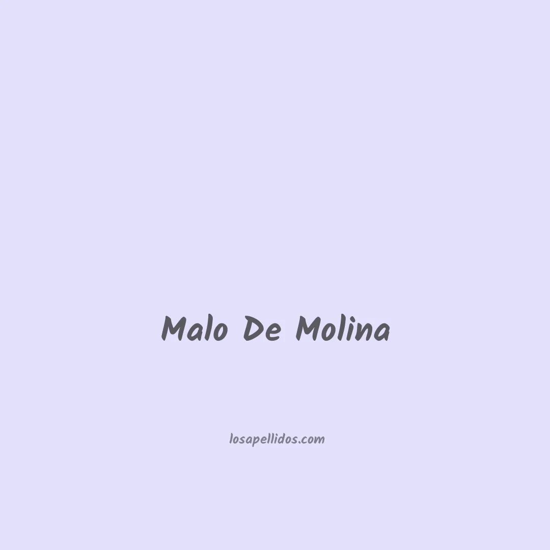 Malo de molina en chino