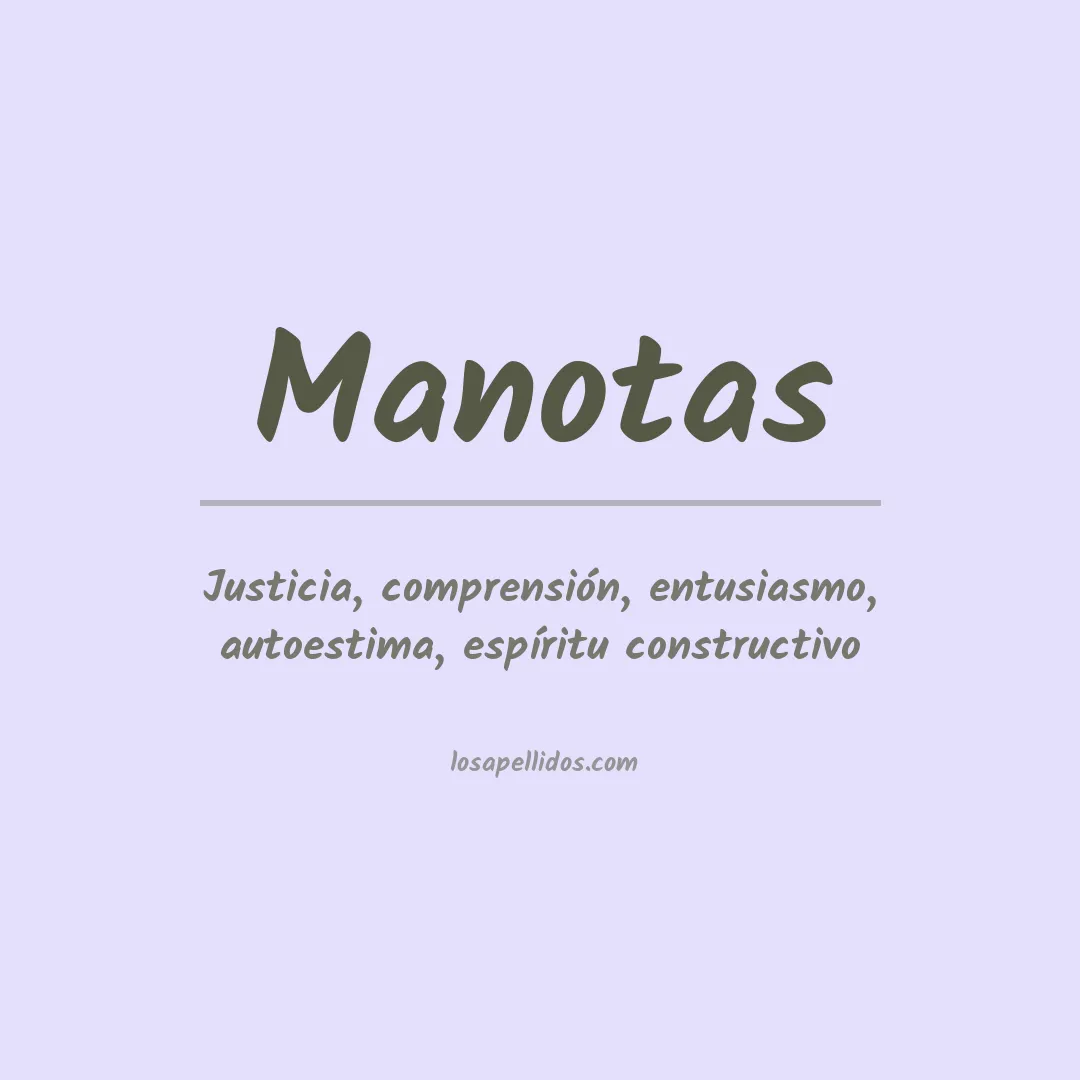 Significado del Apellido Manotas