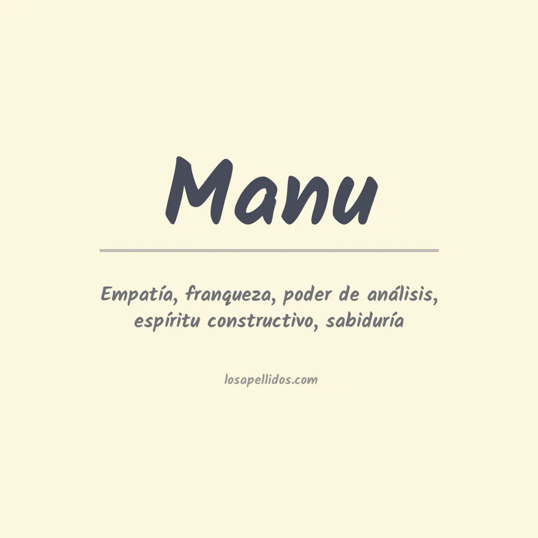 Significado del Apellido Manu