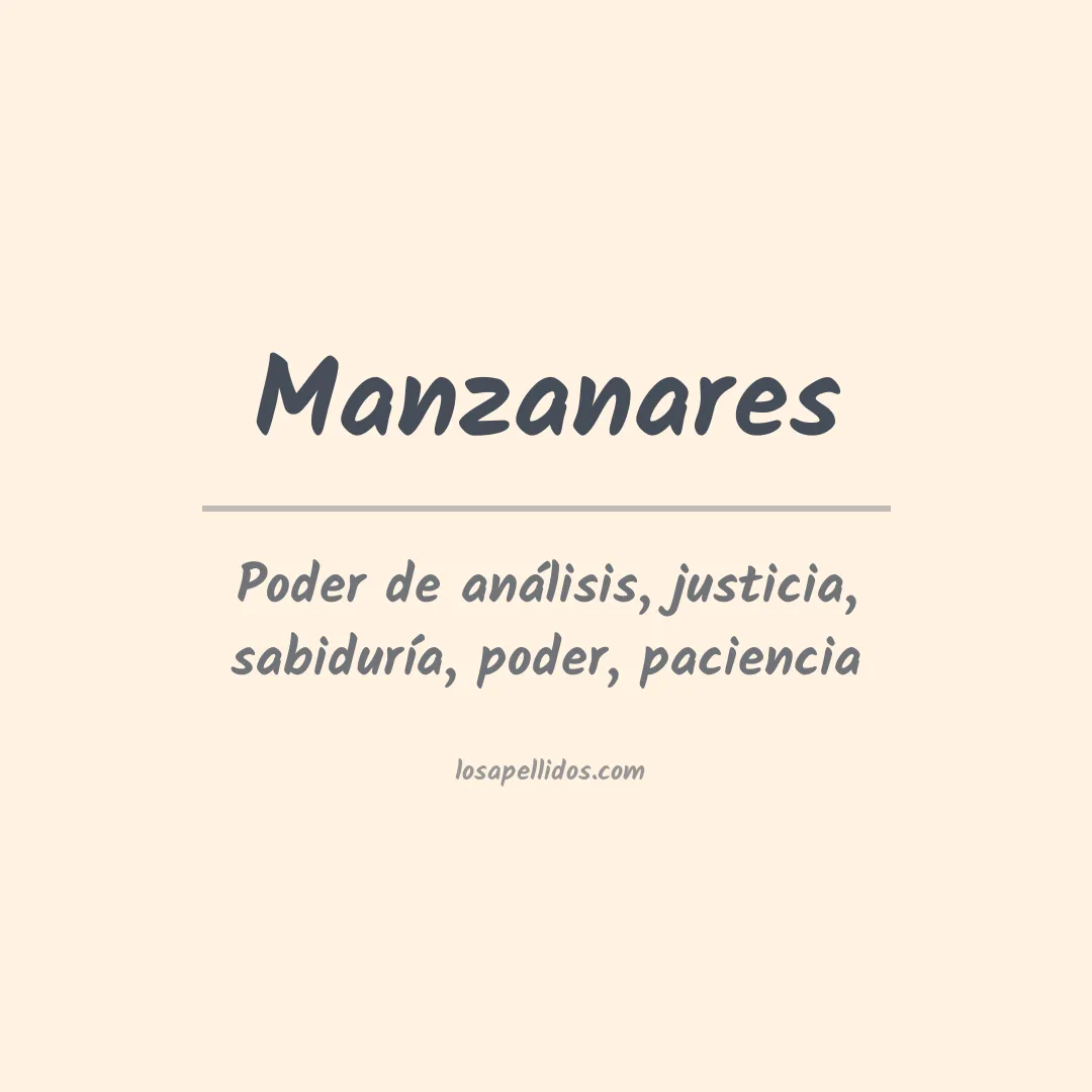 Significado del Apellido Manzanares