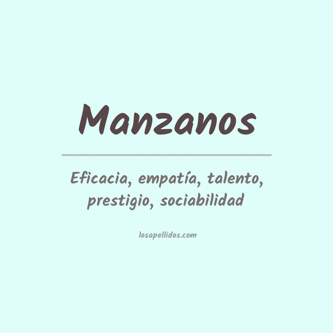 Significado del Apellido Manzanos