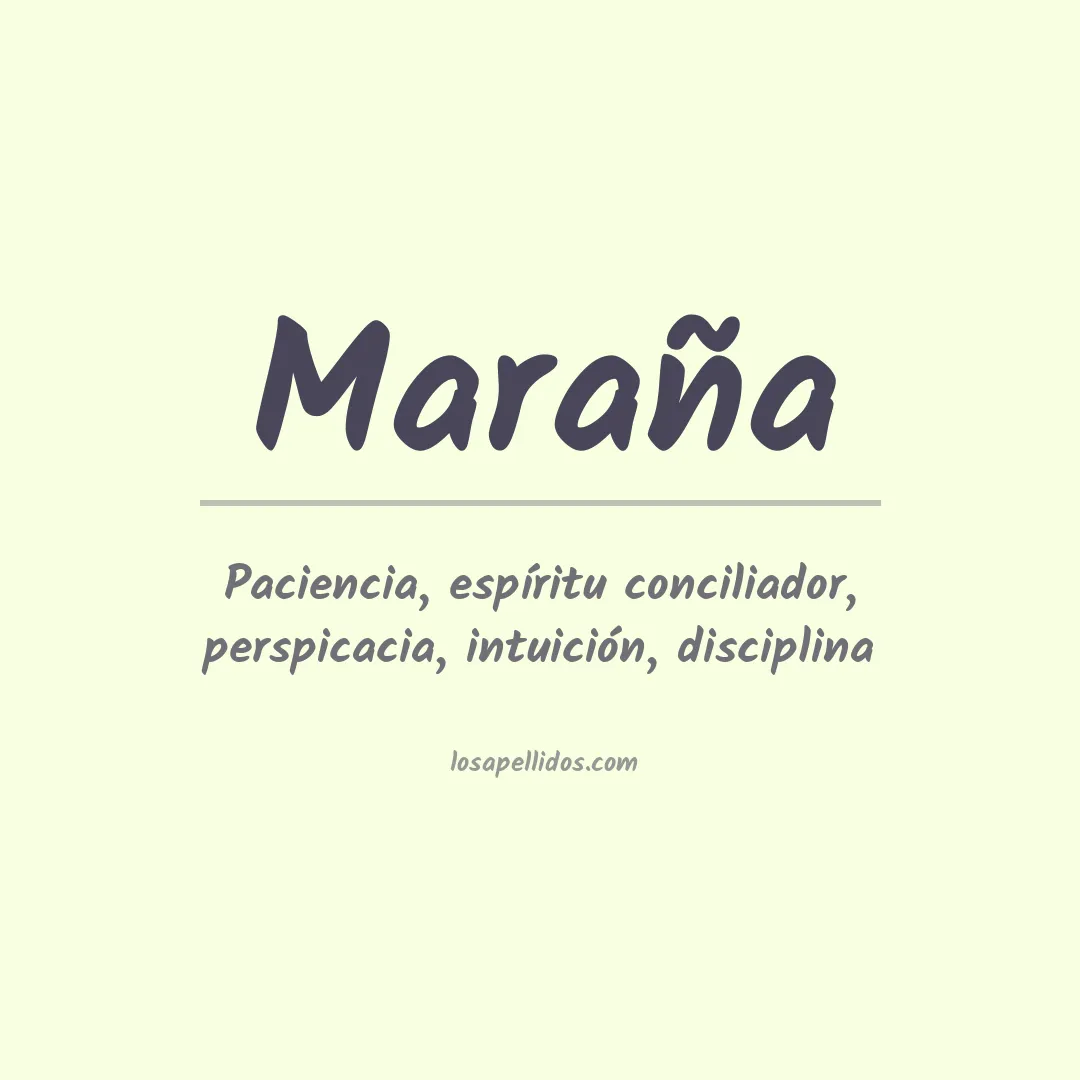 Significado del Apellido Maraña