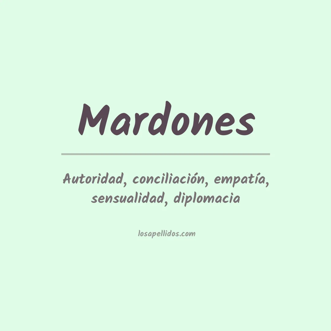 Significado del Apellido Mardones