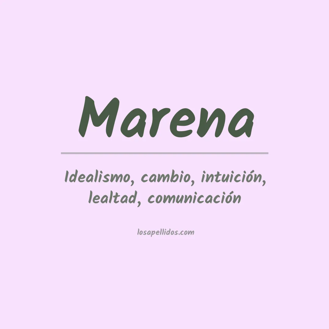 Significado del Apellido Marena