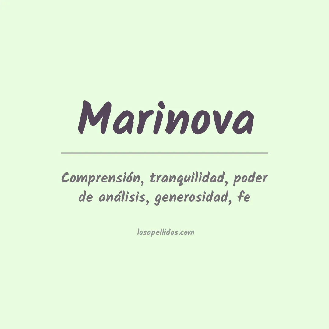 Significado del Apellido Marinova