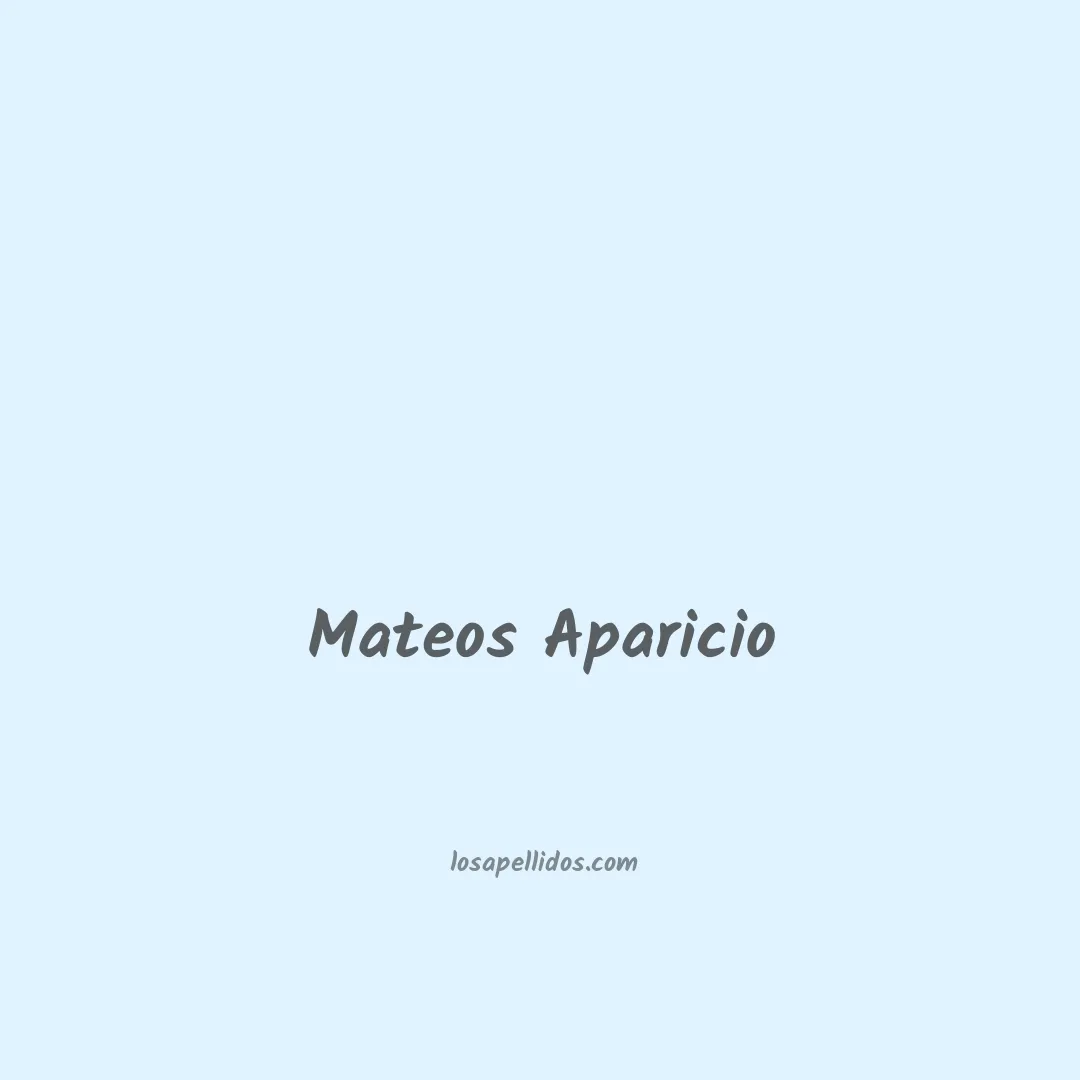 Mateos aparicio en chino