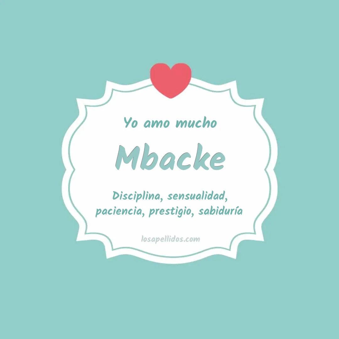 Yo amo mucho Mbacke