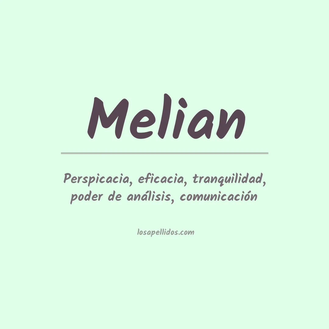 Significado del Apellido Melian