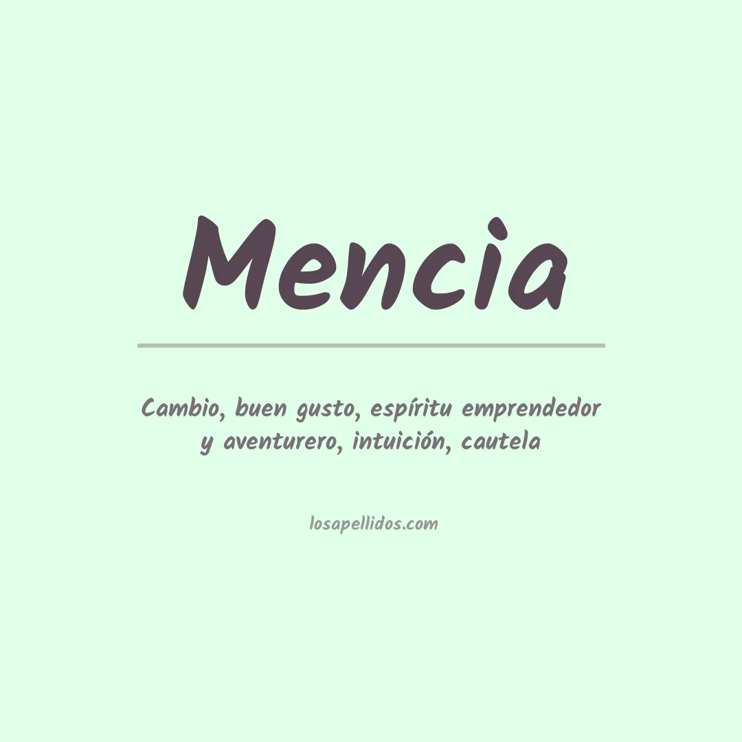 Significado del Apellido Mencia