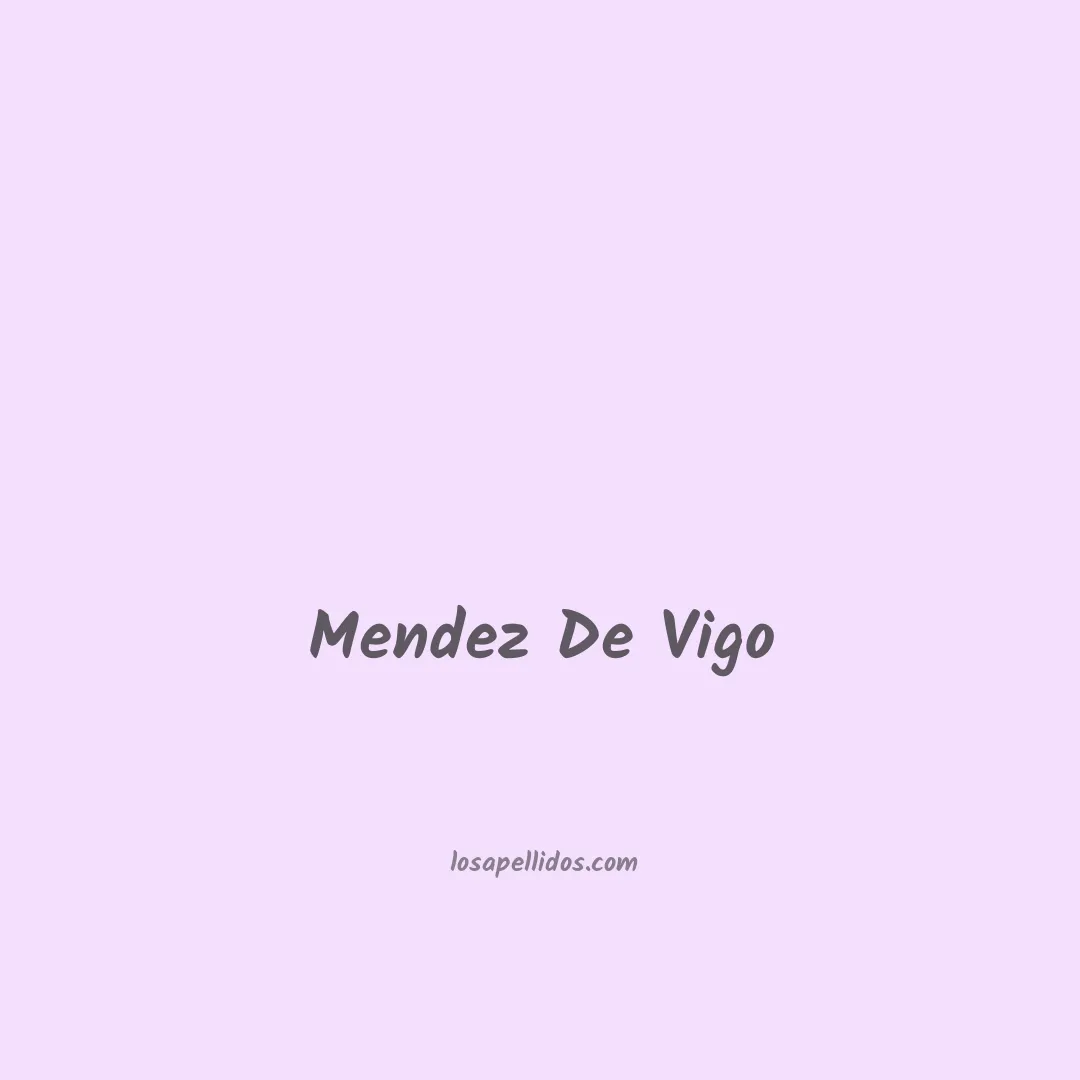 Mendez de vigo en chino