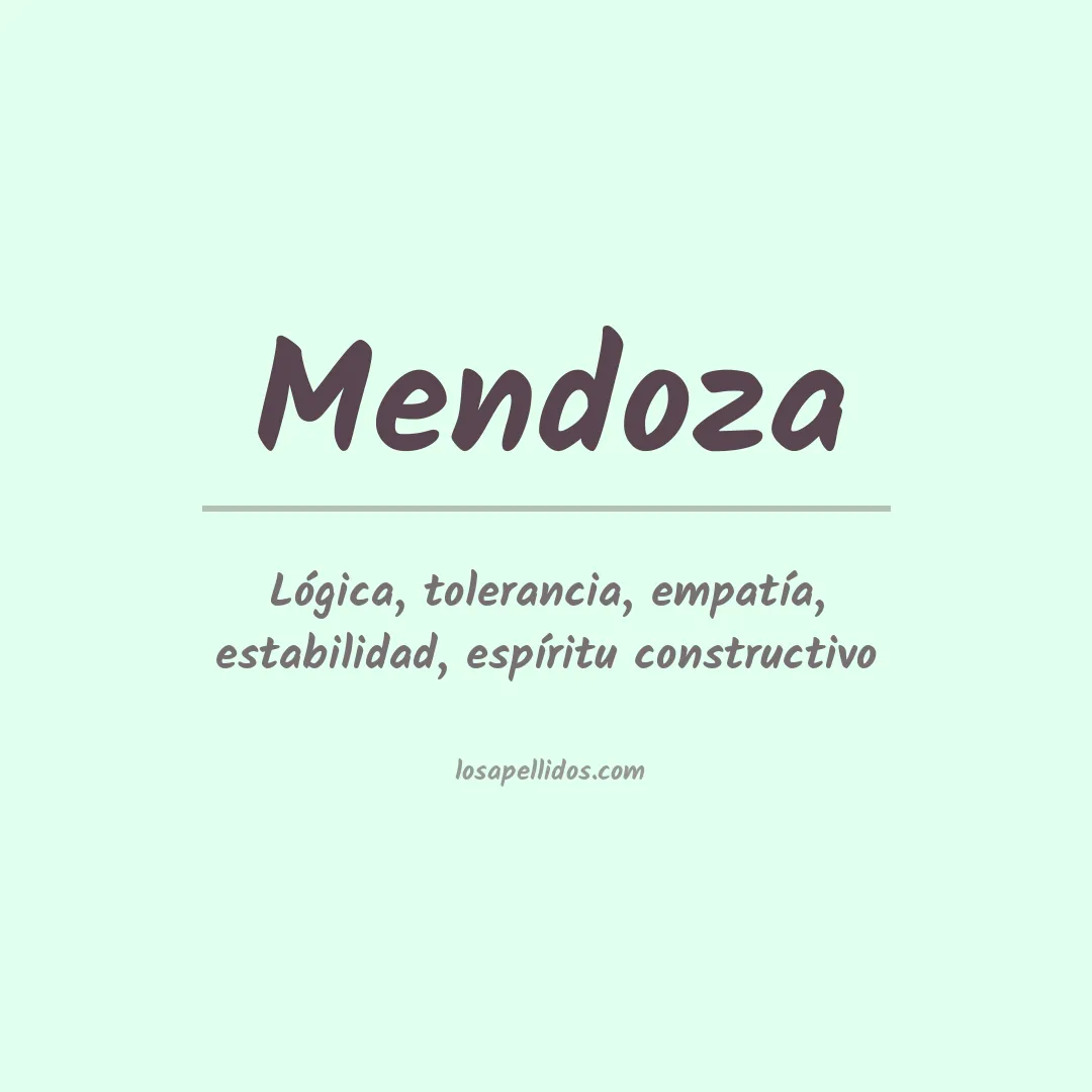 Significado del Apellido Mendoza
