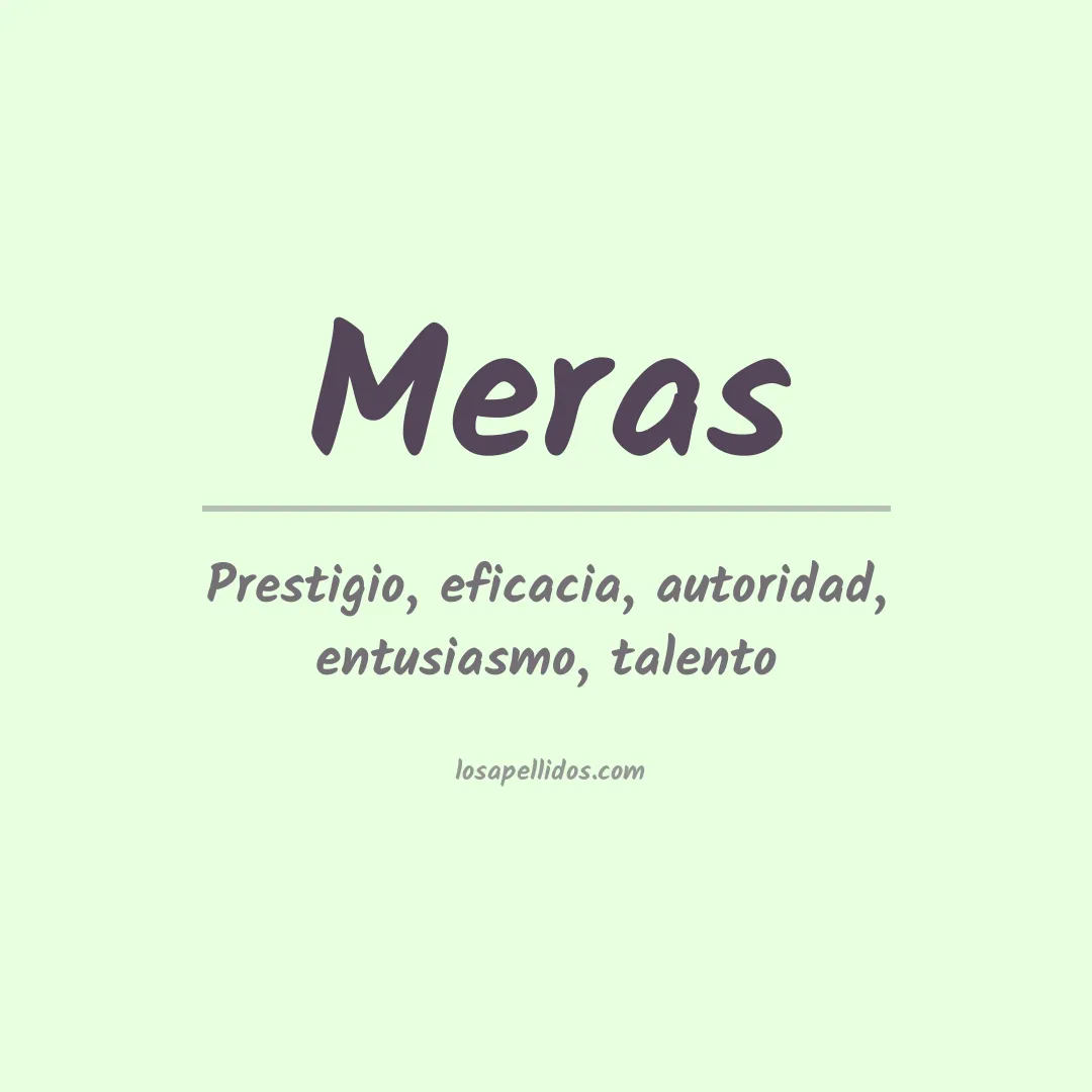 Significado del Apellido Meras