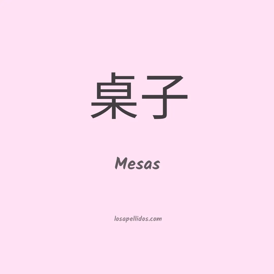 Mesas en chino