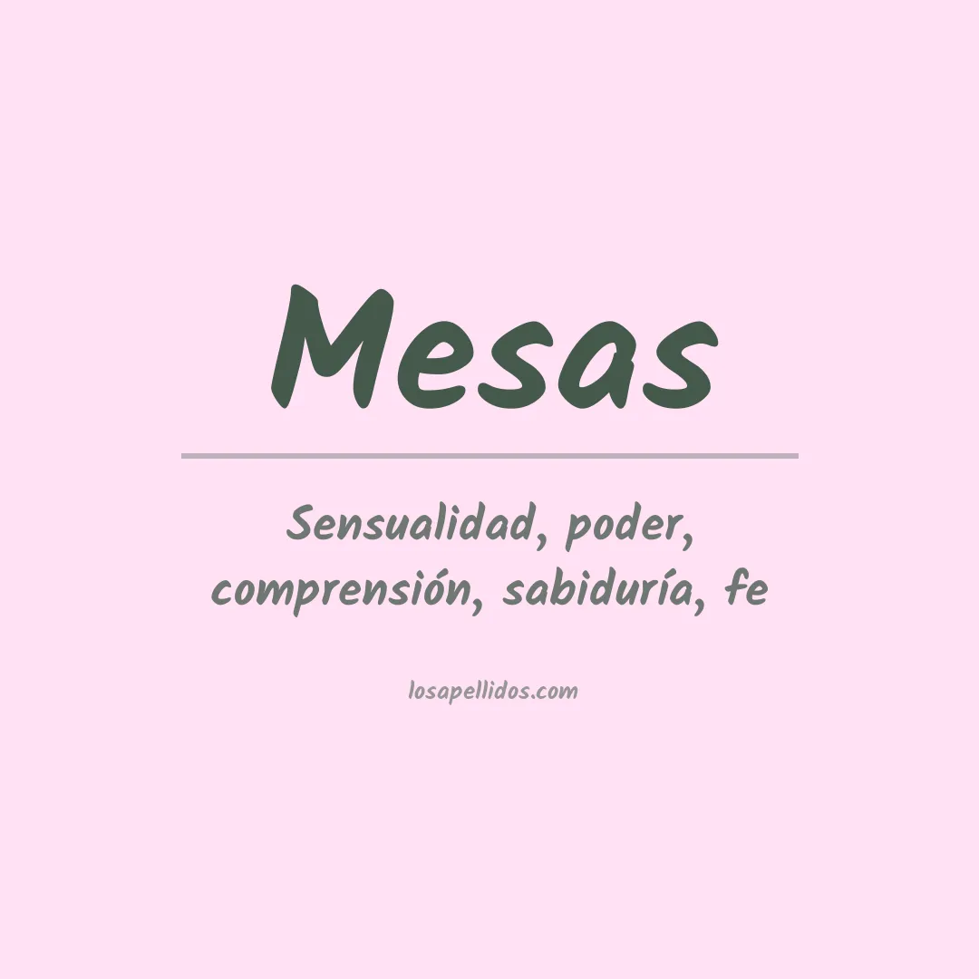 Significado del Apellido Mesas