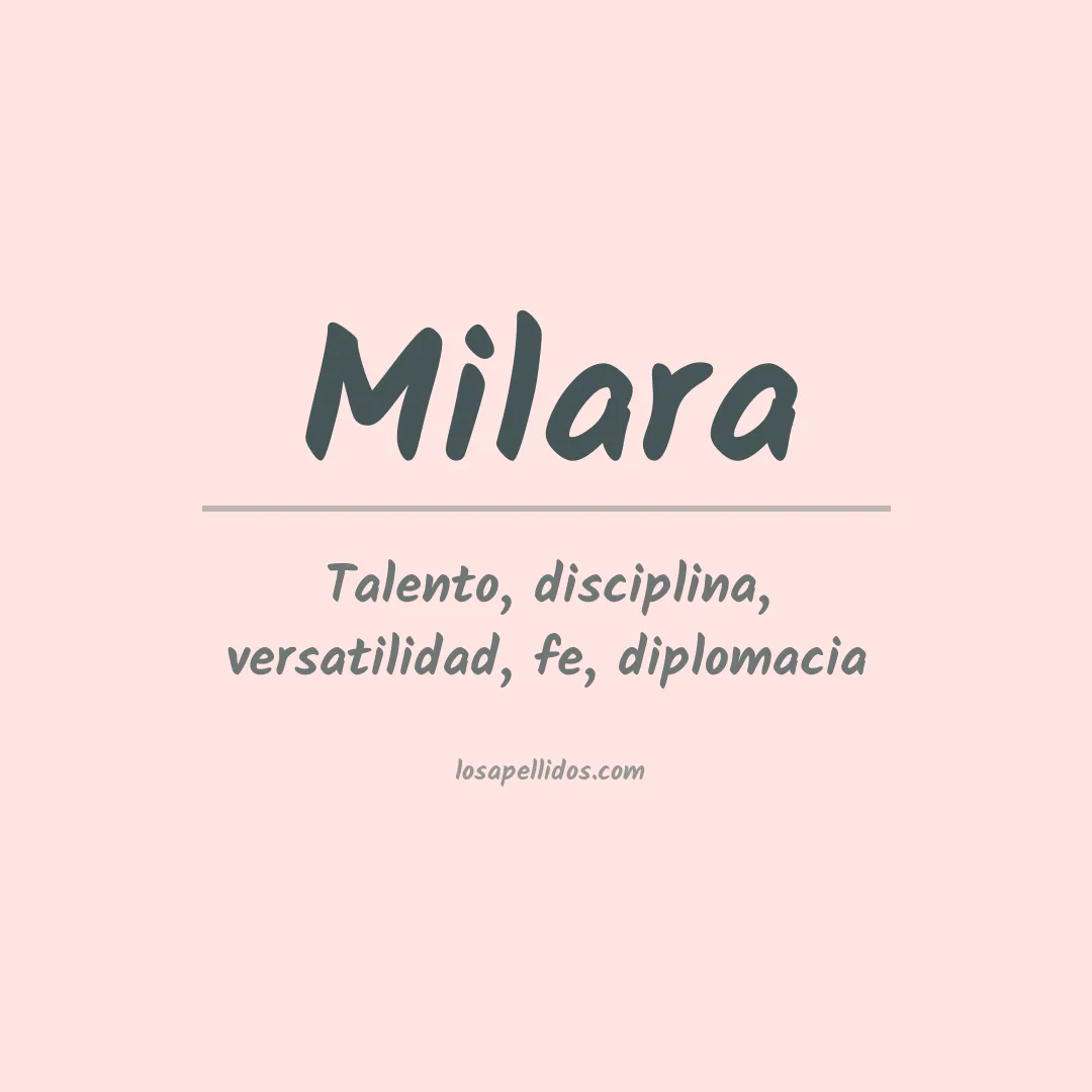 Significado del Apellido Milara