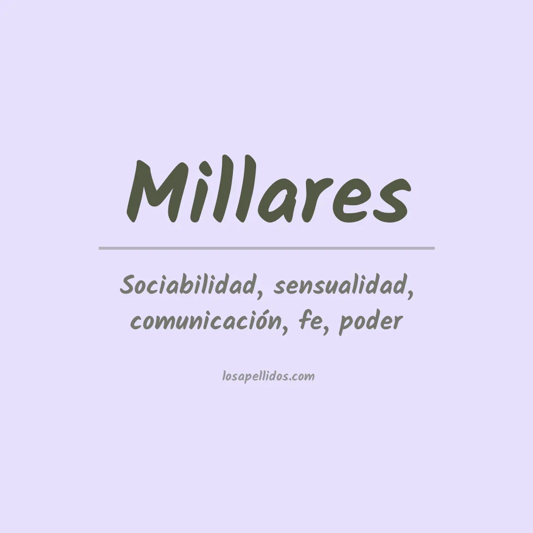 Significado del Apellido Millares