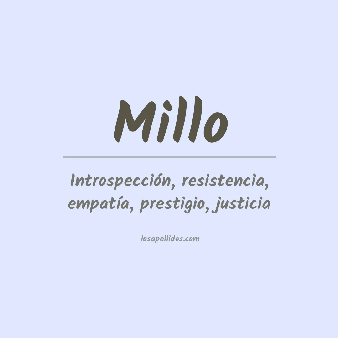 Significado del Apellido Millo