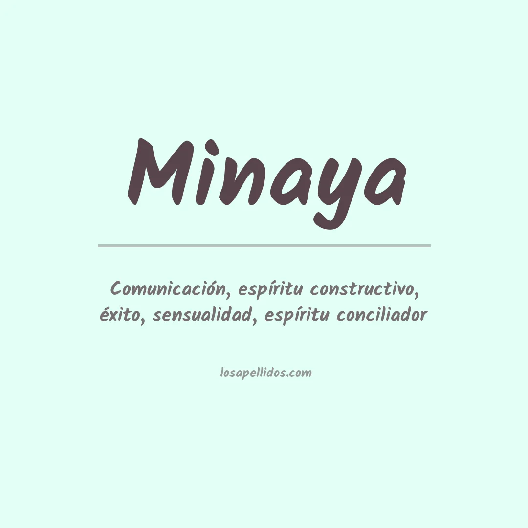 Significado del Apellido Minaya
