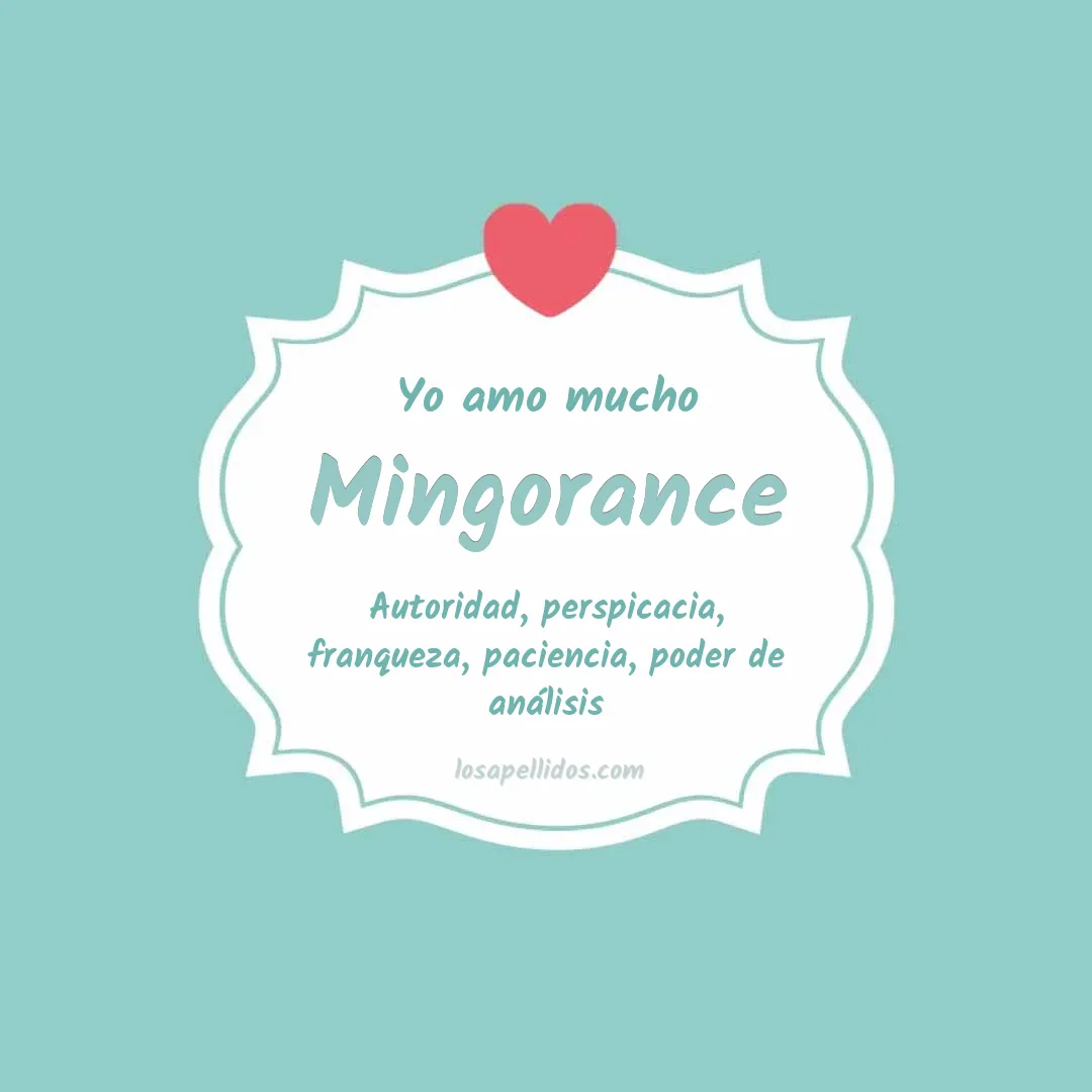 Yo amo mucho Mingorance
