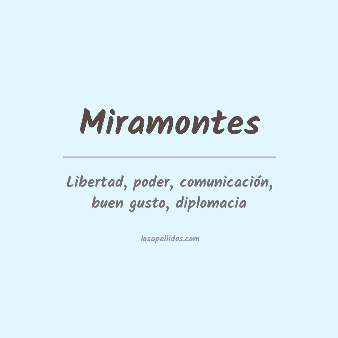 Significado del Apellido Miramontes