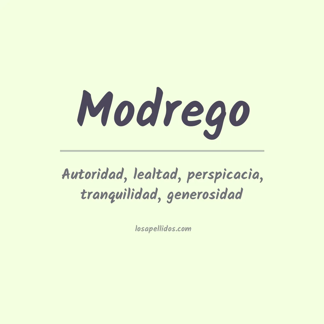 Significado del Apellido Modrego