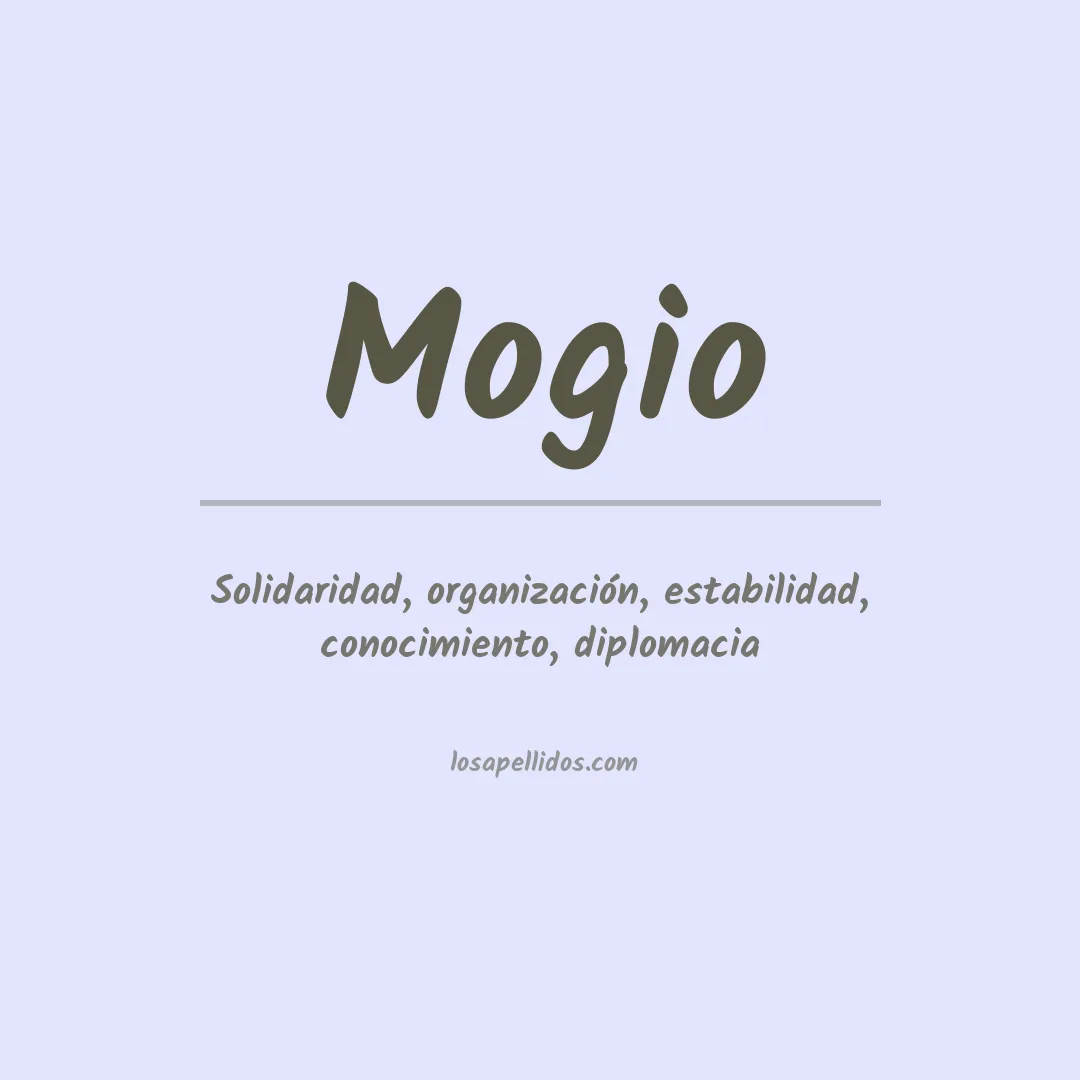 Significado del Apellido Mogio