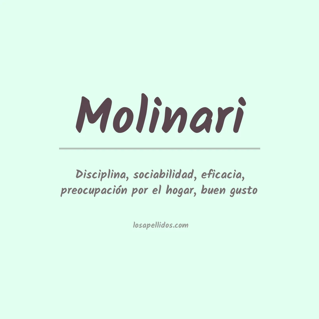 Significado del Apellido Molinari
