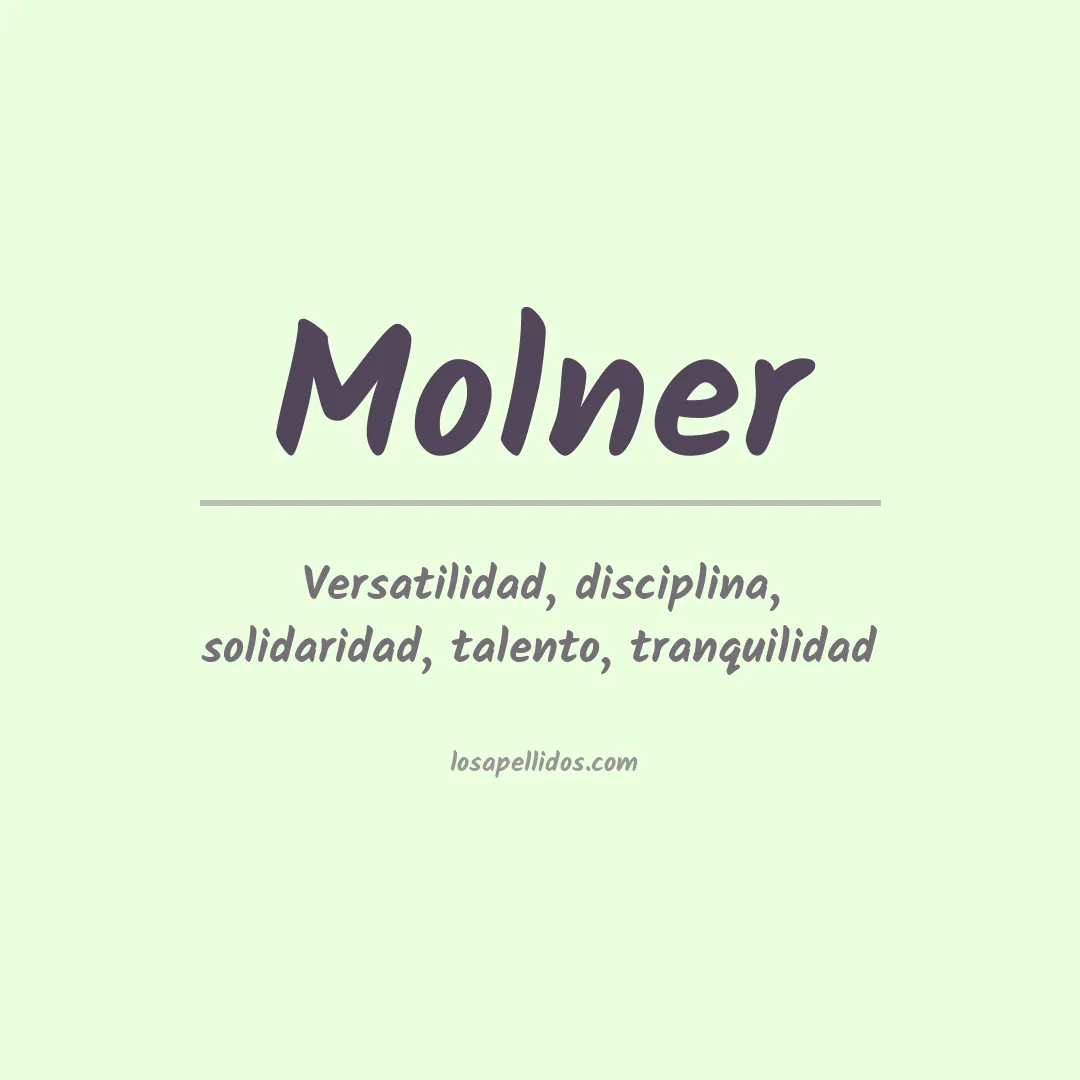 Significado del Apellido Molner