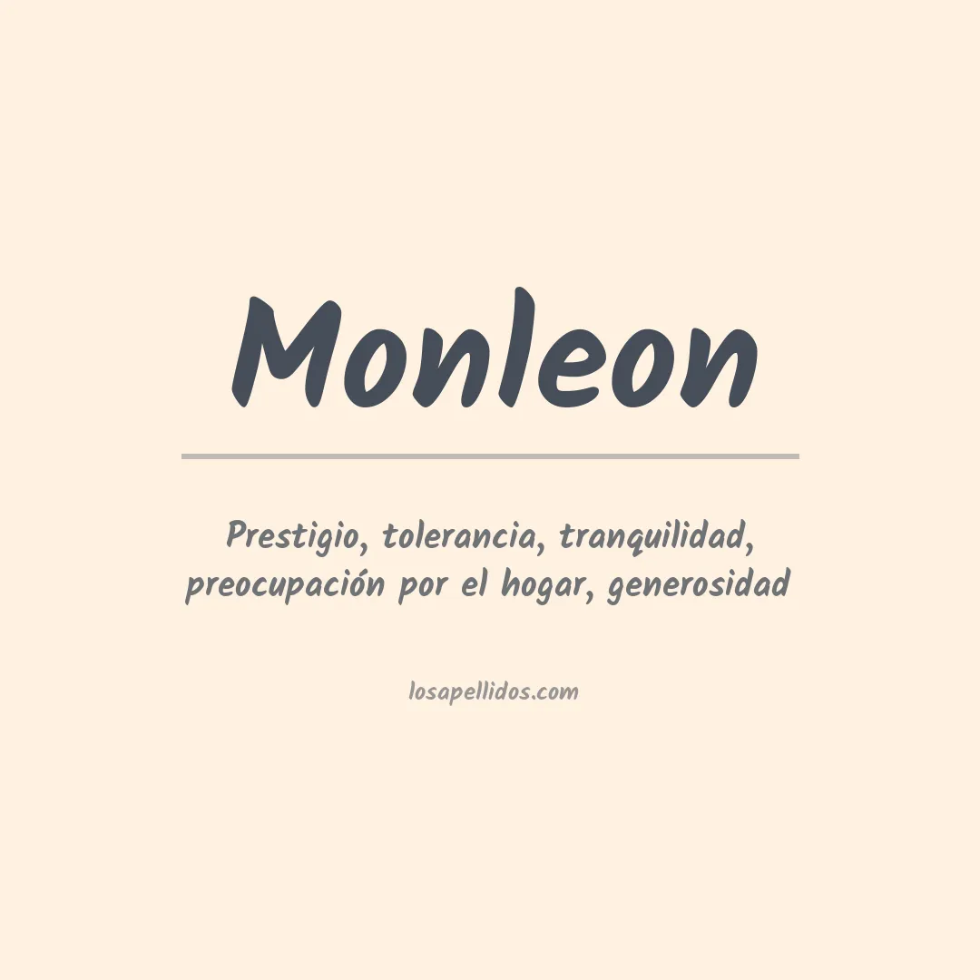 Significado del Apellido Monleon