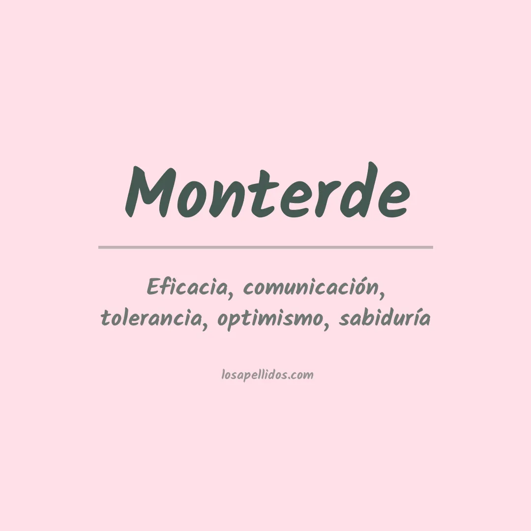 Significado del Apellido Monterde
