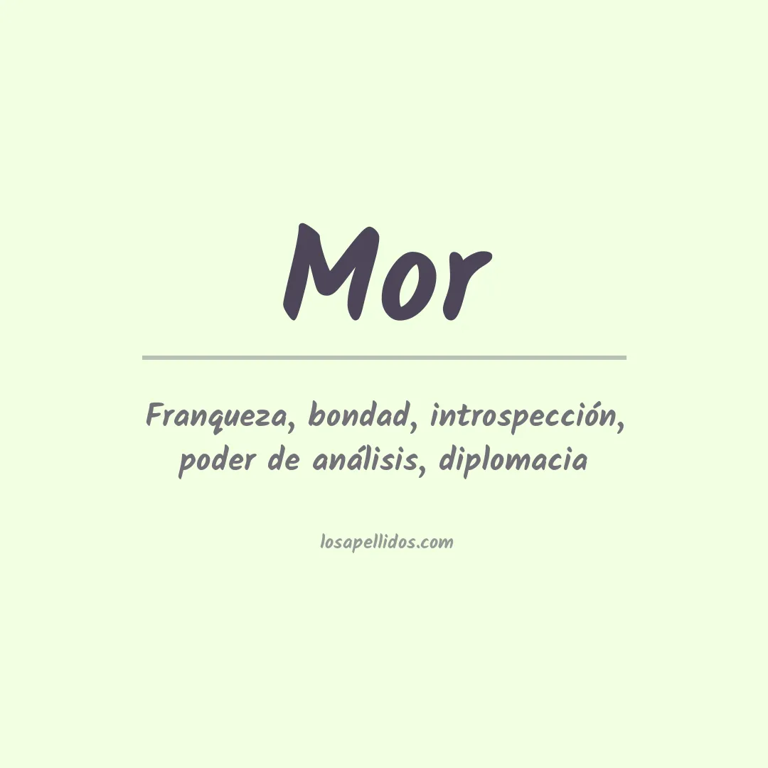 Significado del Apellido Mor