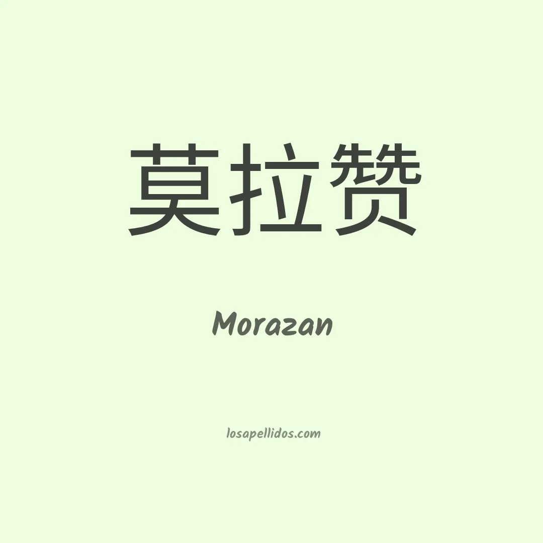 Morazan en chino