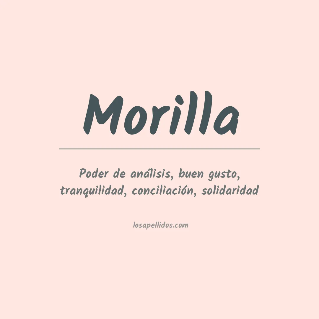 Significado del Apellido Morilla