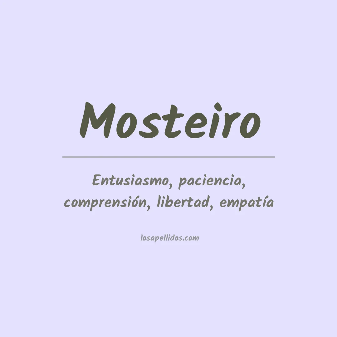Significado del Apellido Mosteiro