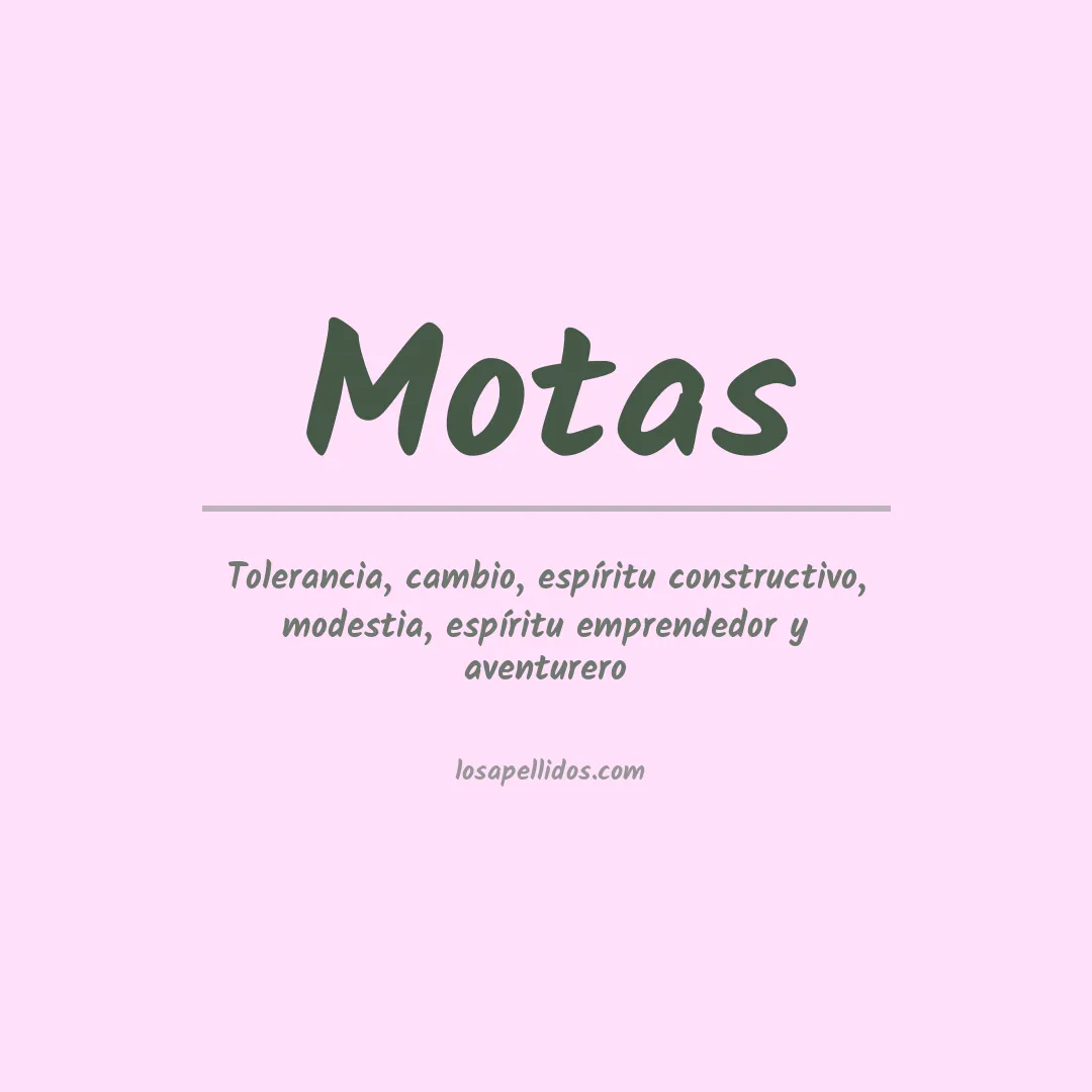 Significado del Apellido Motas