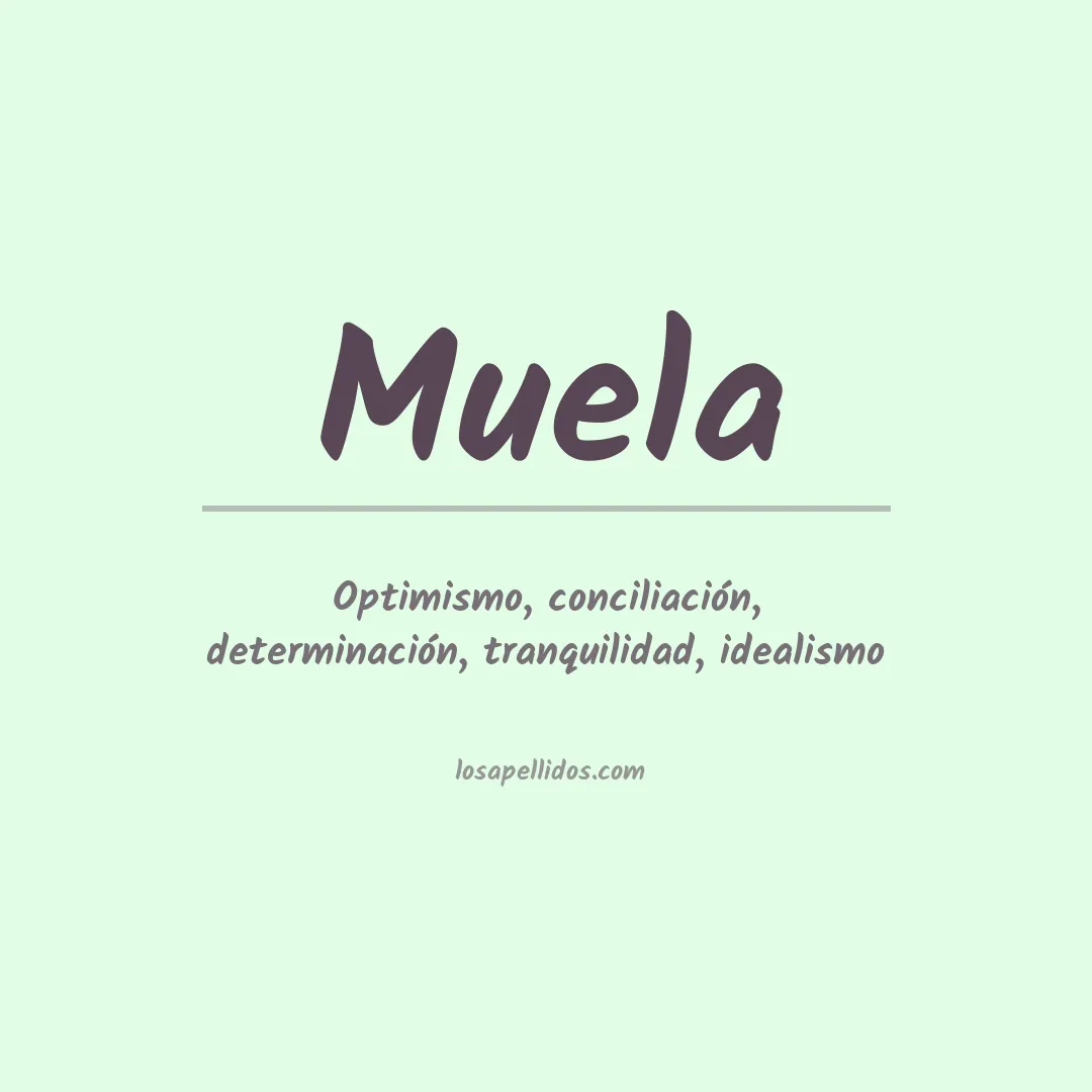 Significado del Apellido Muela