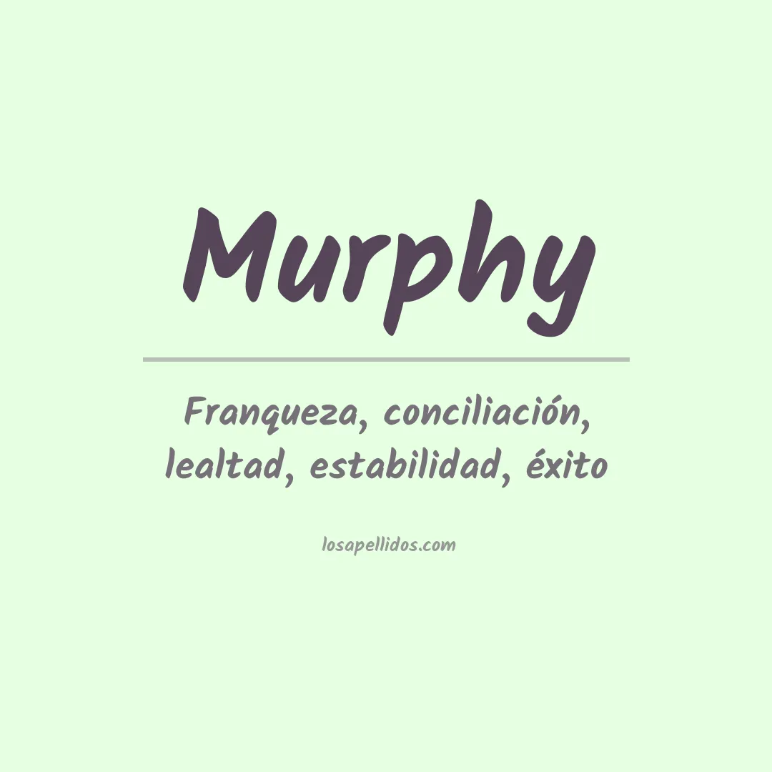 Significado del Apellido Murphy