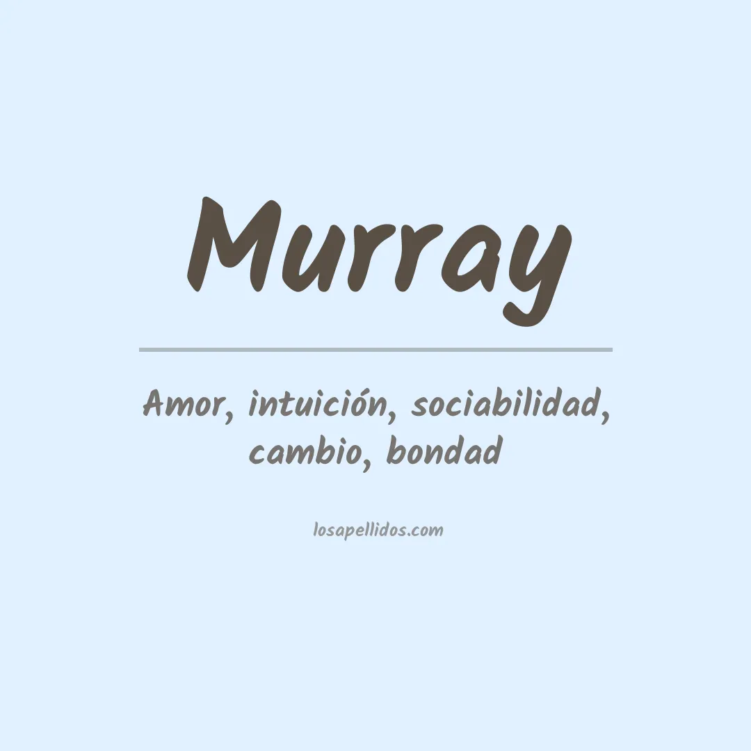 Significado del Apellido Murray