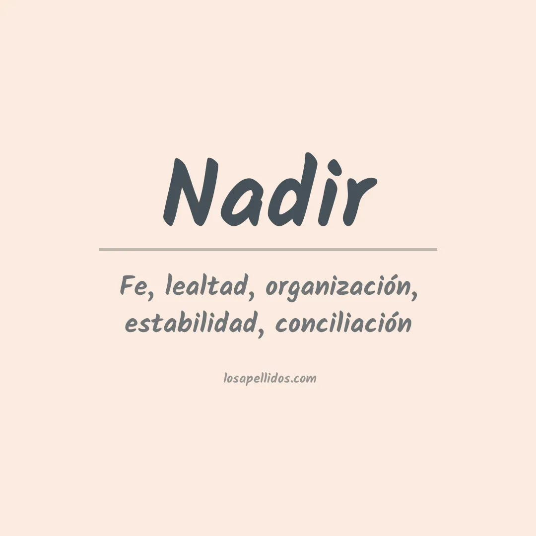 Significado del Apellido Nadir